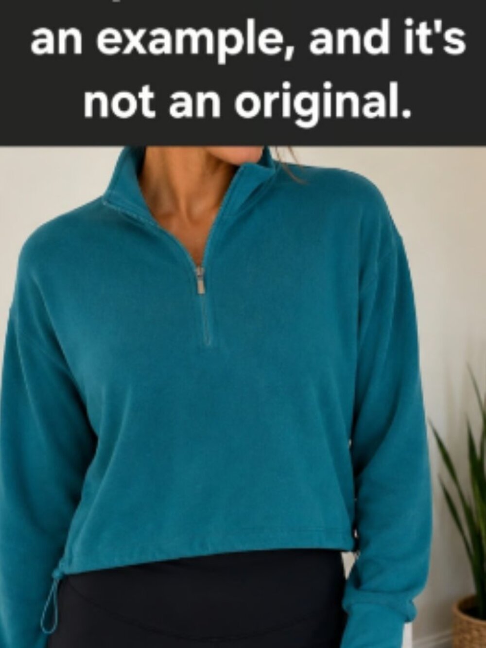 Yogalicious SoftLite Scuba Delilah Cropped Half Zip / size small